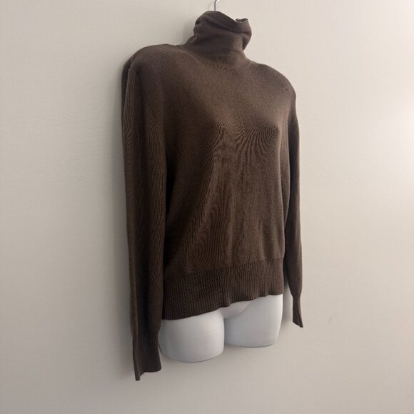 Vintage Ciao Ltd Mock Neck Zip Sweater | Mushroom Brown | Size 12 - Picture 3 of 8